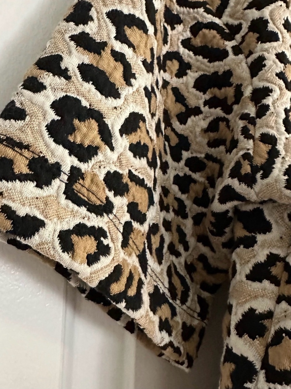 Maeve Leopard Print Boxy Top - Black, Tan, Cream - Picture 4 of 6